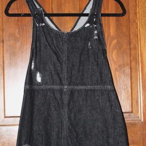 Black denim overall dress never worn size M
